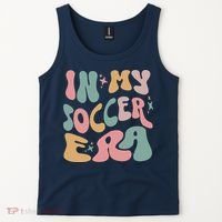 Groovy In My Soccer Era Cute Tank Top thumb 2