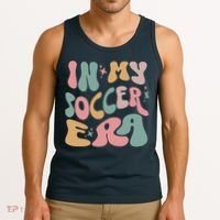 Groovy In My Soccer Era Cute Tank Top thumb 3