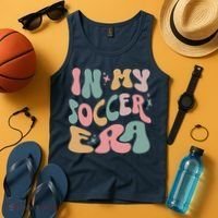 Groovy In My Soccer Era Cute Tank Top thumb 4