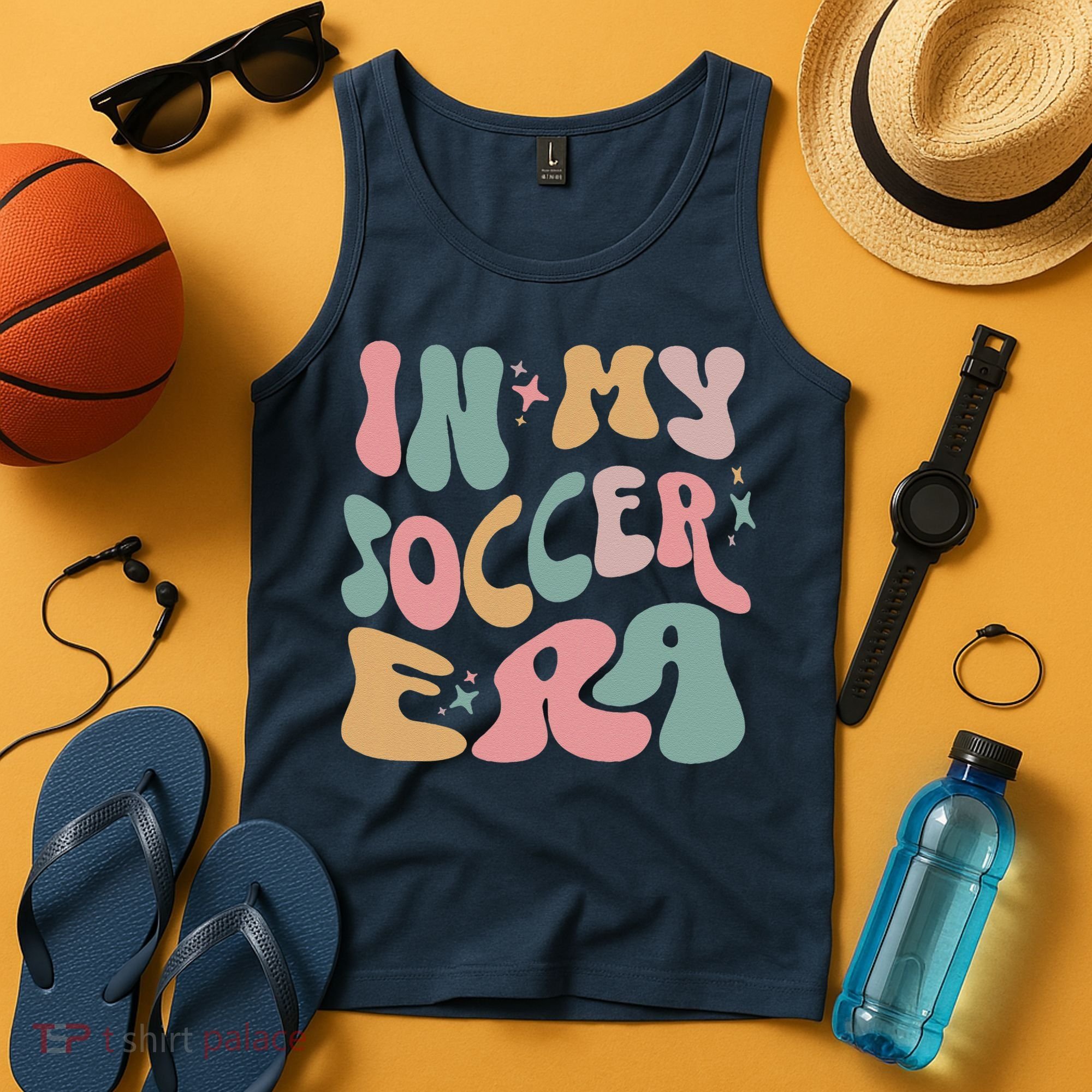 Groovy In My Soccer Era Cute Tank Top