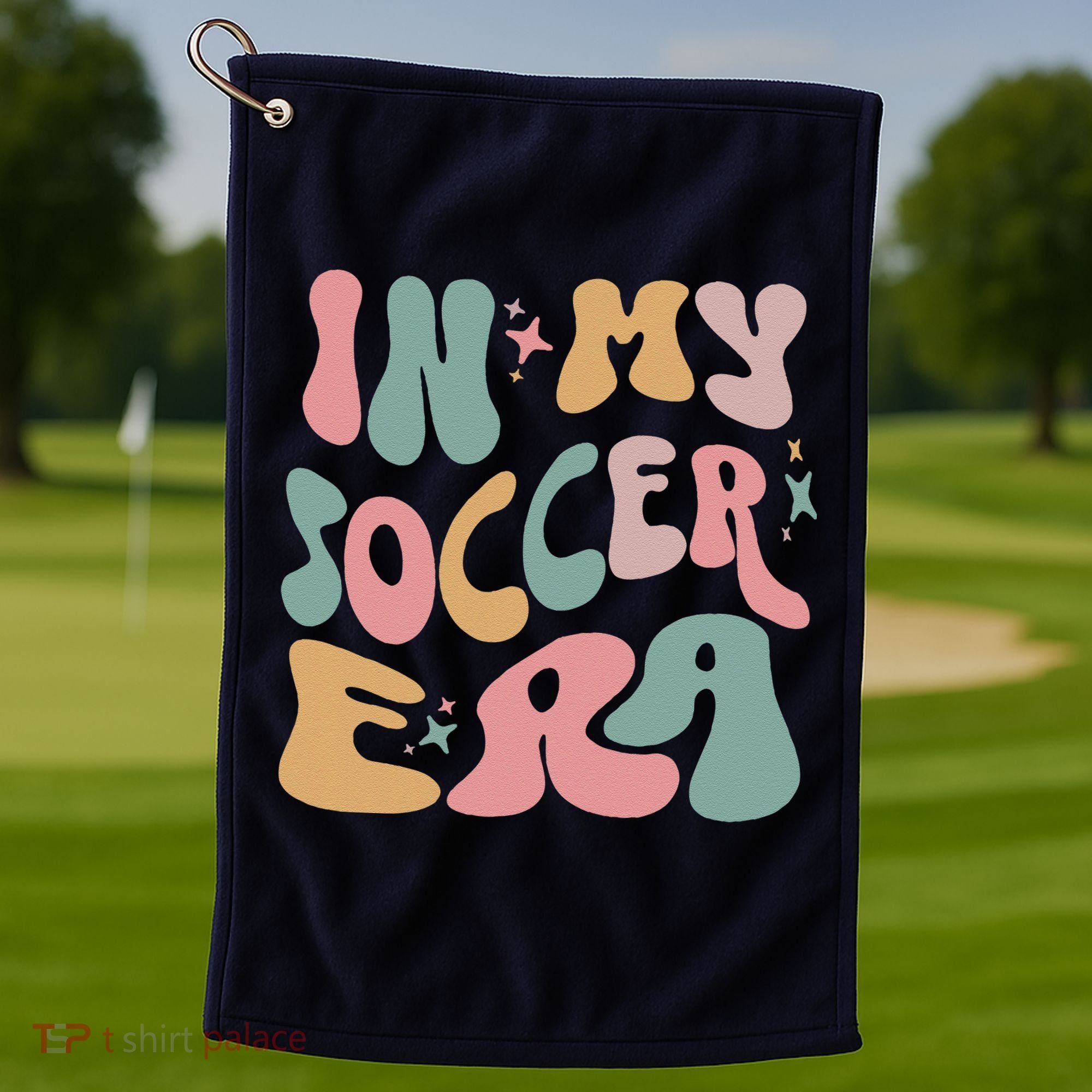 Groovy In My Soccer Era Cute Golf Towel