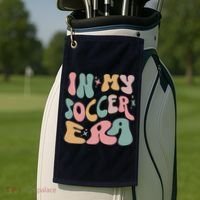 Groovy In My Soccer Era Cute Golf Towel thumb 2