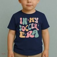 Groovy In My Soccer Era Cute Toddler T-Shirt thumb 2