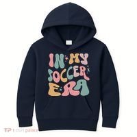Groovy In My Soccer Era Cute Kids Hoodie thumb 0