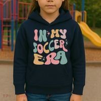 Groovy In My Soccer Era Cute Kids Hoodie thumb 3