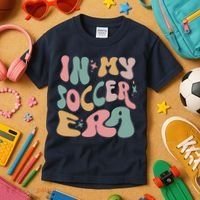 Groovy In My Soccer Era Cute Kids T-Shirt thumb 3