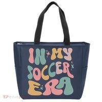 Groovy In My Soccer Era Cute Tote Bag thumb 0