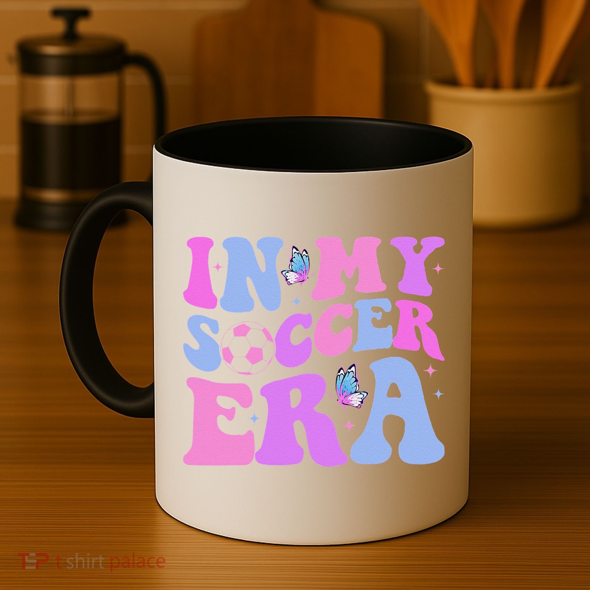 Groovy In My Soccer Era Soccer Player Cute Coffee Mug