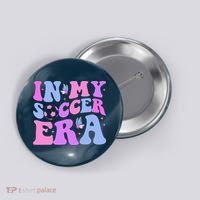 Groovy In My Soccer Era Soccer Player Cute Button thumb 0