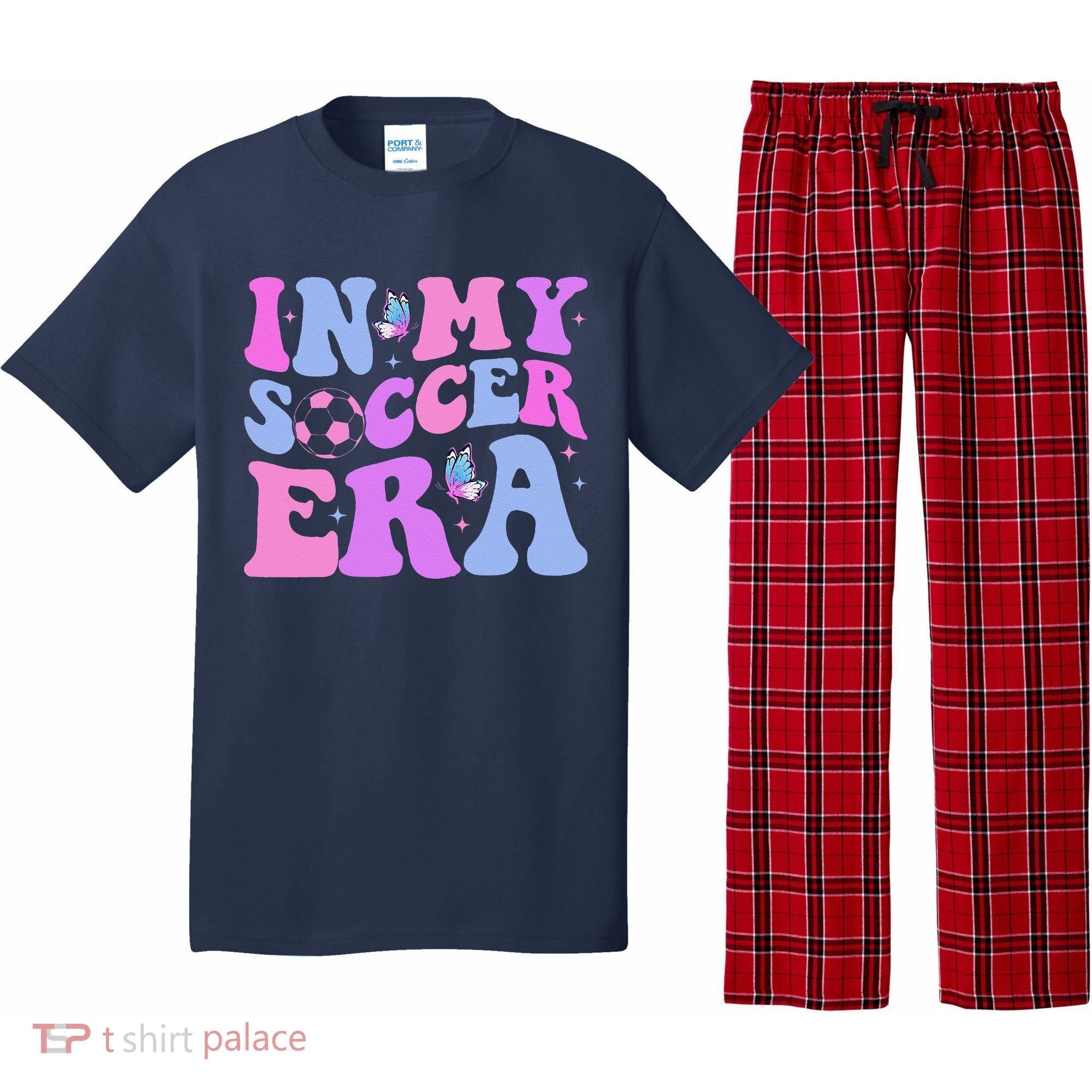 Groovy In My Soccer Era Soccer Player Cute Pajama Set