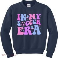 Groovy In My Soccer Era Soccer Player Cute Kids Sweatshirt thumb 0