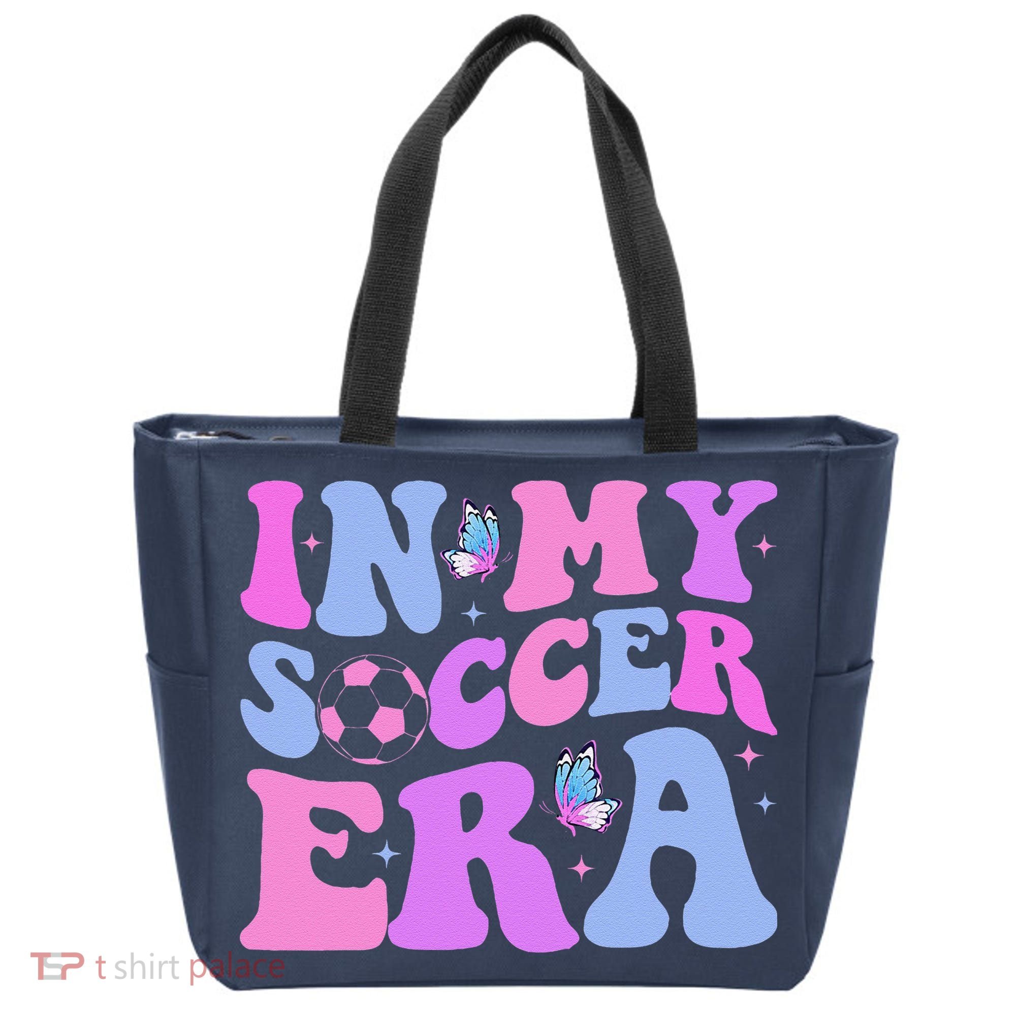 Groovy In My Soccer Era Soccer Player Cute Tote Bag