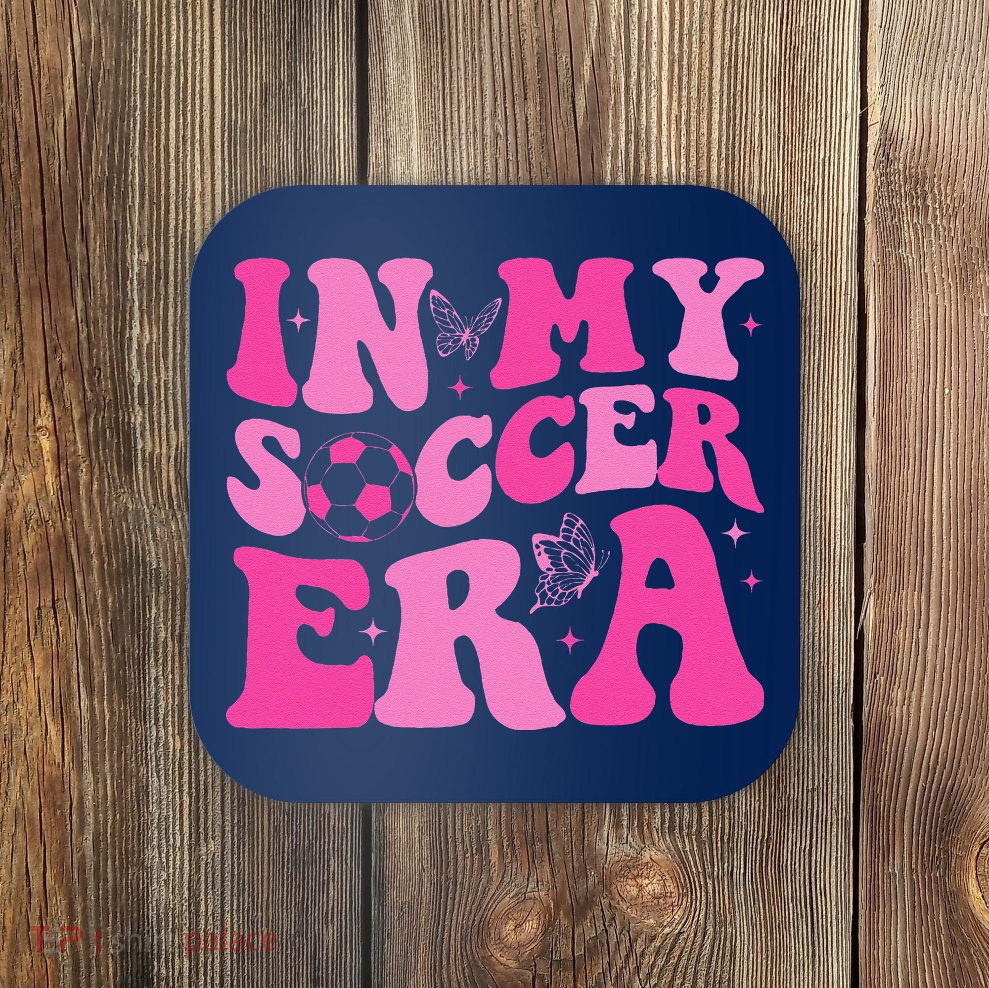 Groovy In My Soccer Era Soccer Player Coaster