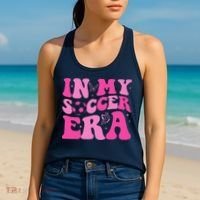 Groovy In My Soccer Era Soccer Player Women's Tank Top thumb 2