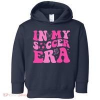 Groovy In My Soccer Era Soccer Player Toddler Hoodie thumb 0