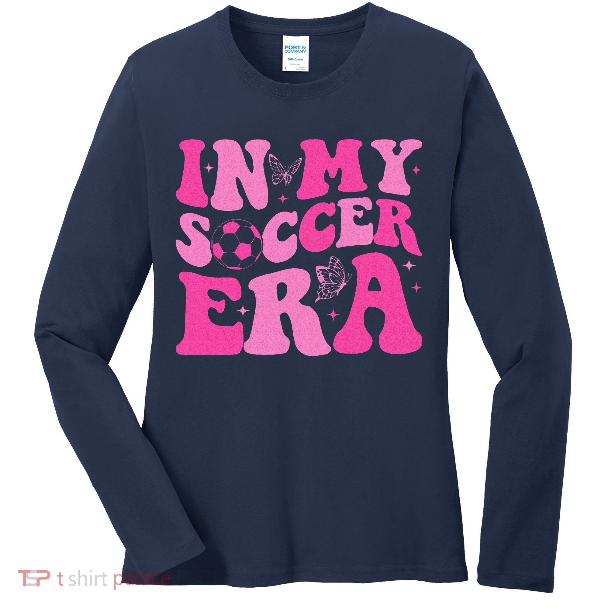 Groovy In My Soccer Era Soccer Player Women's Long Sleeve Shirt