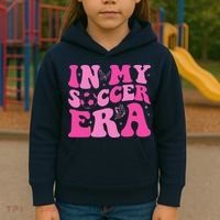 Groovy In My Soccer Era Soccer Player Kids Hoodie thumb 3