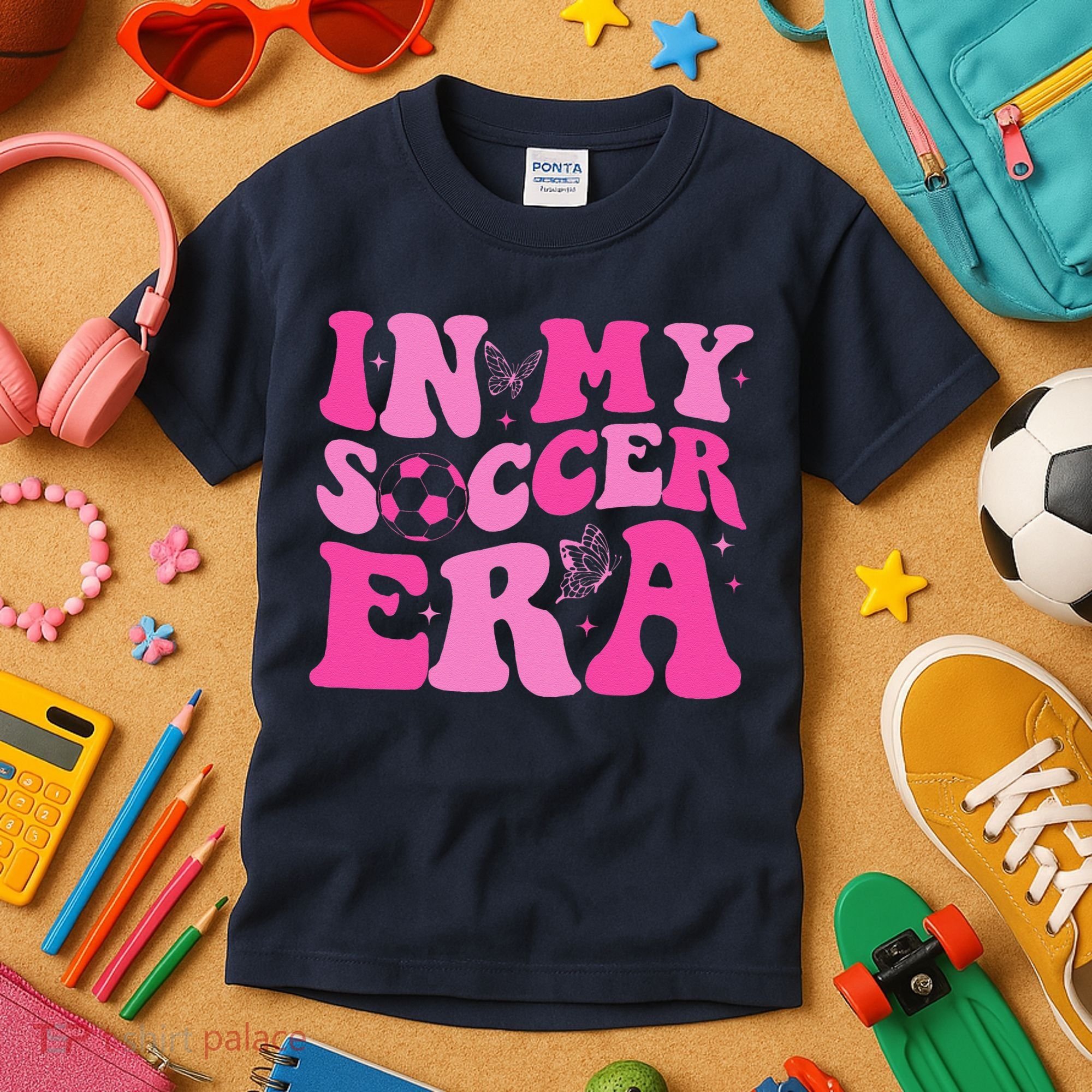 Groovy In My Soccer Era Soccer Player Kids T-Shirt