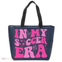 Groovy In My Soccer Era Soccer Player Tote Bag thumb 0
