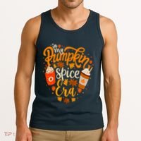 Groovy In My Pumpkin Spice Era Pumpkin Spice Fall Autumn Tank Top thumb 3