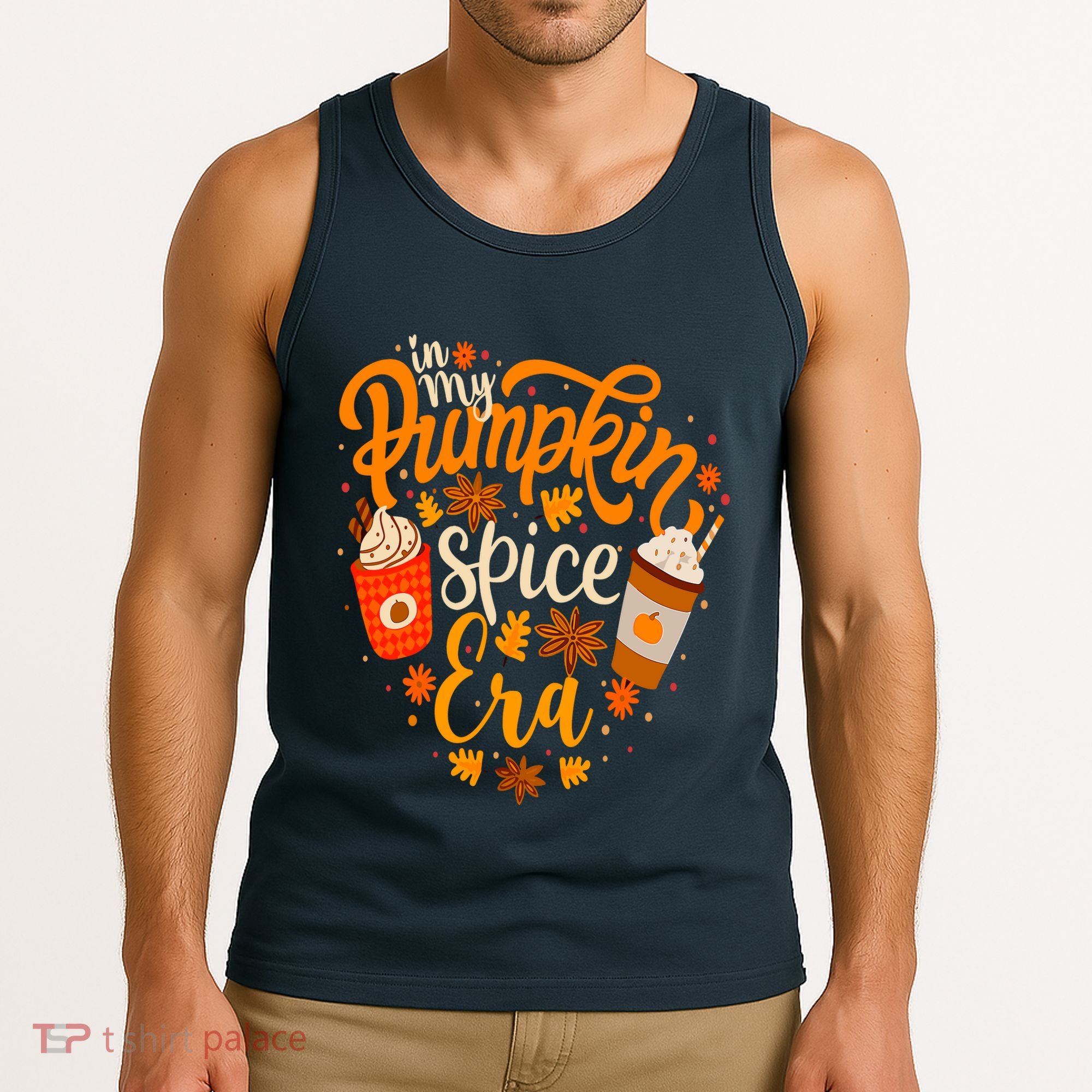 Groovy In My Pumpkin Spice Era Pumpkin Spice Fall Autumn Tank Top
