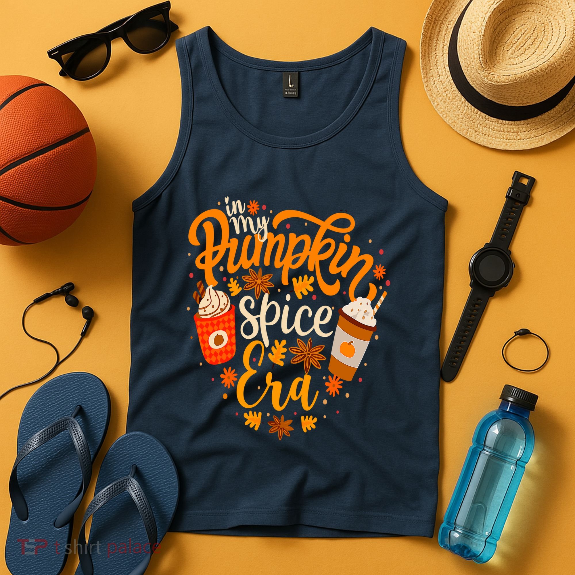 Groovy In My Pumpkin Spice Era Pumpkin Spice Fall Autumn Tank Top