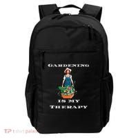 Gardening Is My Therapy Cute Gardener Plant Lover Backpack thumb 0