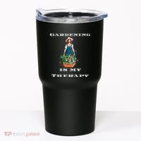 Gardening Is My Therapy Cute Gardener Plant Lover Tumbler thumb 0