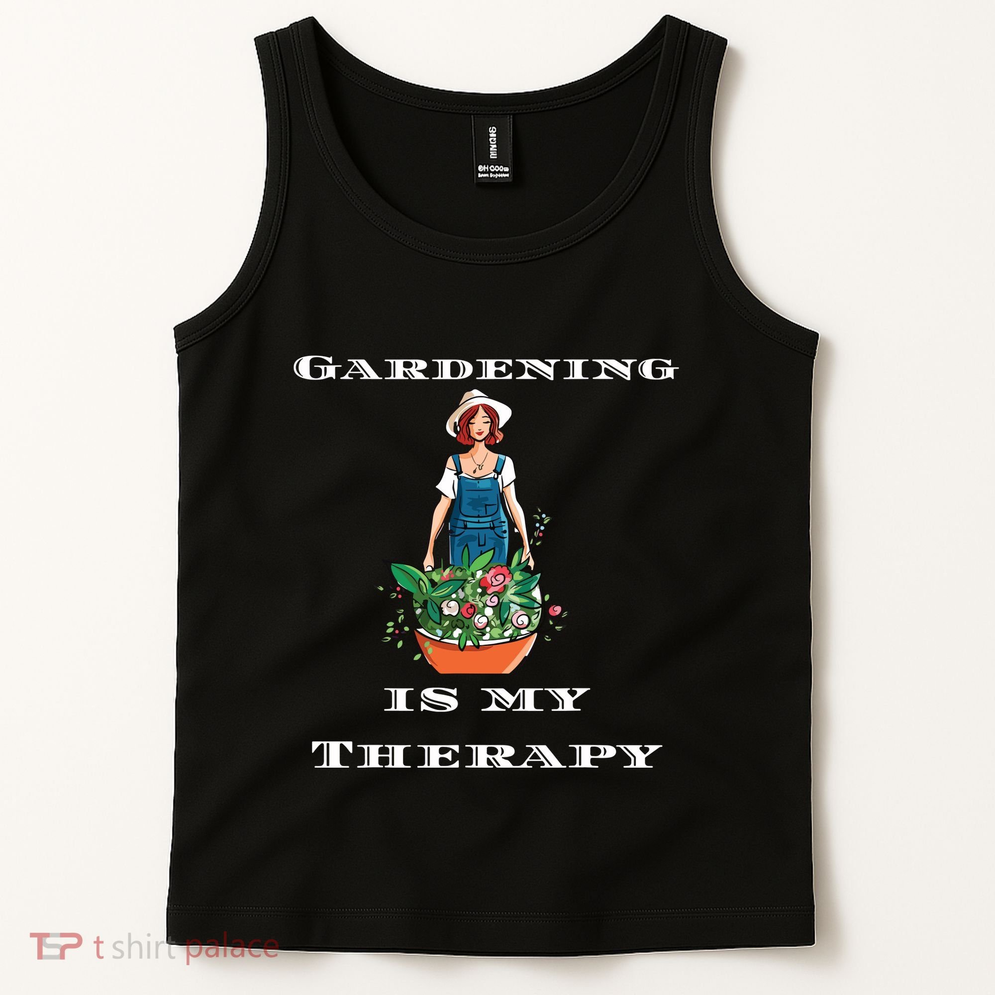 Gardening Is My Therapy Cute Gardener Plant Lover Tank Top
