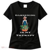 Gardening Is My Therapy Cute Gardener Plant Lover Women's T-Shirt thumb 0