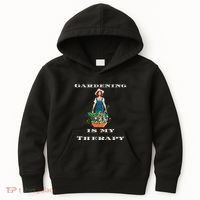 Gardening Is My Therapy Cute Gardener Plant Lover Kids Hoodie thumb 0