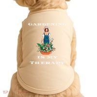 Gardening Is My Therapy Cute Gardener Plant Lover Doggie Tank thumb 0