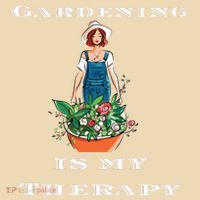 Gardening Is My Therapy Cute Gardener Plant Lover Long Sleeve Shirt thumb 2