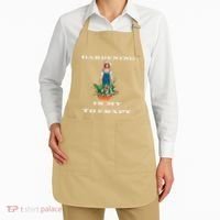 Gardening Is My Therapy Cute Gardener Plant Lover Apron thumb 2