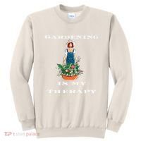 Gardening Is My Therapy Cute Gardener Plant Lover Sweatshirt thumb 0