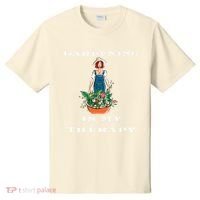 Gardening Is My Therapy Cute Gardener Plant Lover T-Shirt thumb 0
