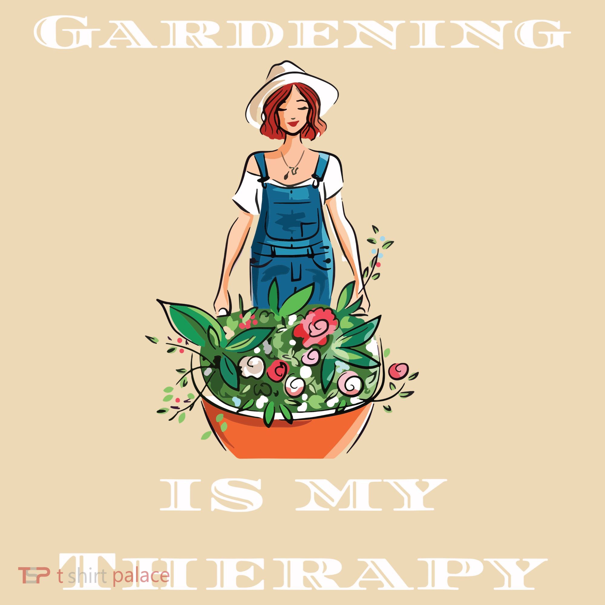 Gardening Is My Therapy Cute Gardener Plant Lover Women's Tank Top