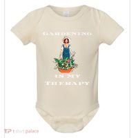 Gardening Is My Therapy Cute Gardener Plant Lover Baby Bodysuit thumb 0