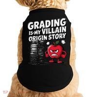 Grading Is My Villain Origin Funny Teacher Quote Doggie Tank thumb 0