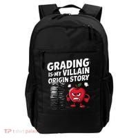 Grading Is My Villain Origin Funny Teacher Quote Backpack thumb 0