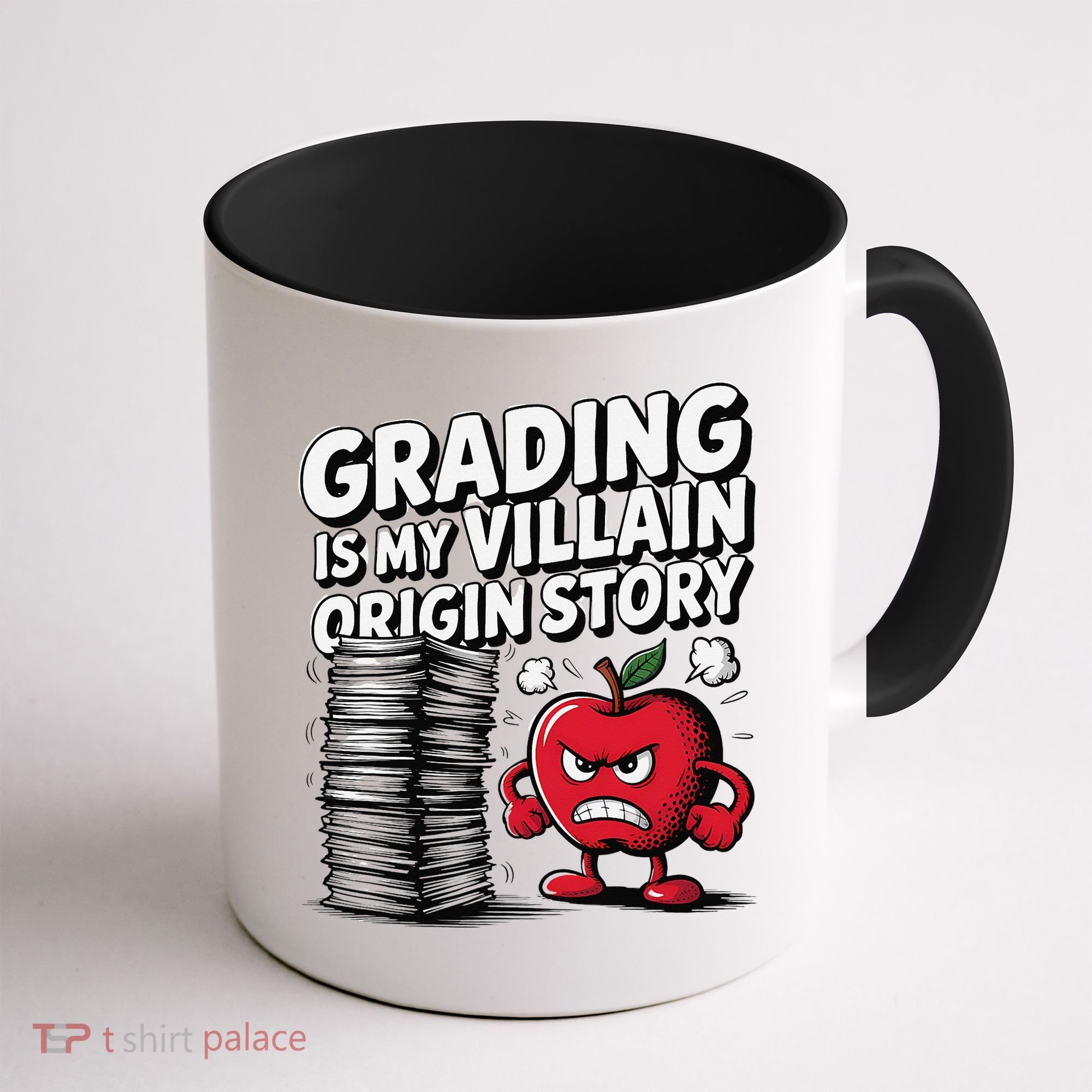 Grading Is My Villain Origin Funny Teacher Quote Coffee Mug