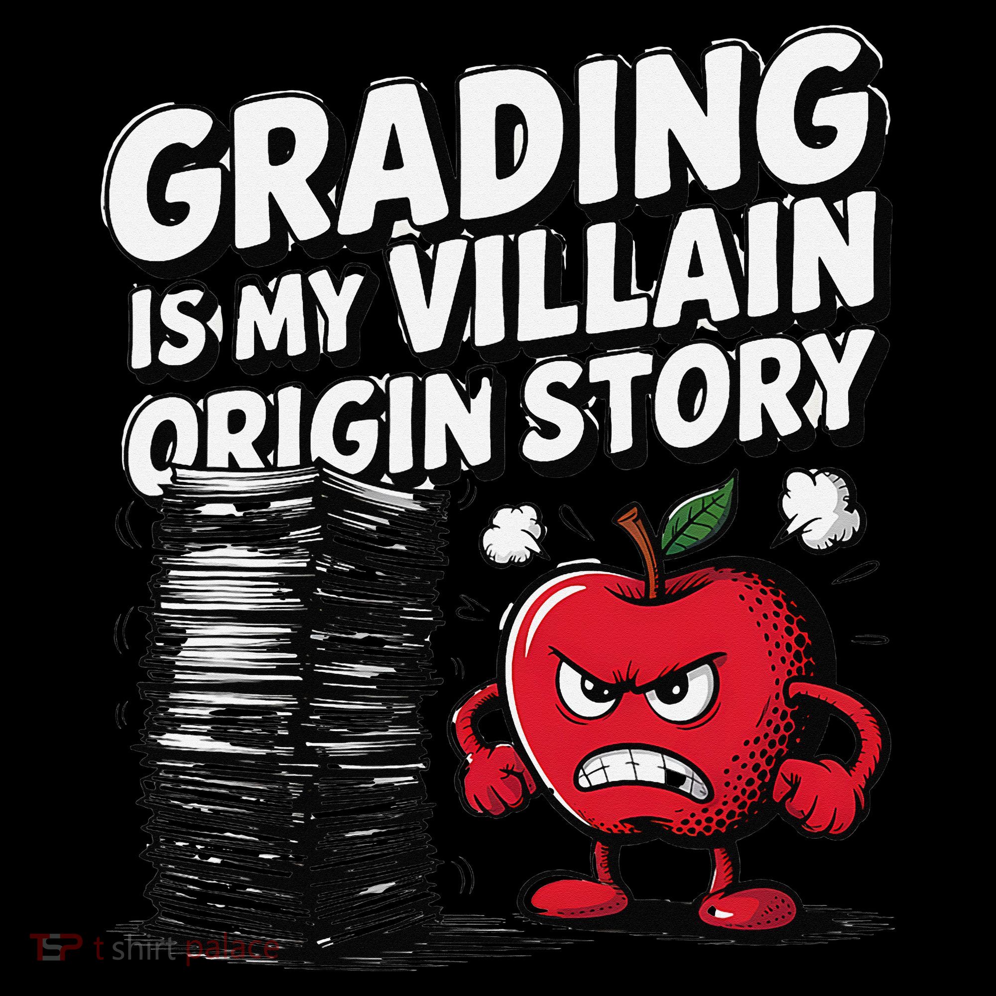 Grading Is My Villain Origin Funny Teacher Quote Women's Hoodie