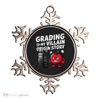 Grading Is My Villain Origin Funny Teacher Quote Ornament