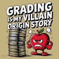 Grading Is My Villain Origin Funny Teacher Quote Mousepad thumb 1
