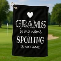 Grams Is My Name Funny Grams Gifts For Grams Grandma Golf Towel thumb 1