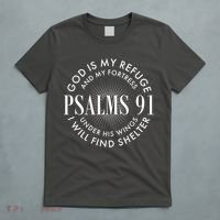 God Is My Refuge And My Fortress Psalms 91 T-Shirt thumb 5