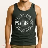 God Is My Refuge And My Fortress Psalms 91 Tank Top thumb 3