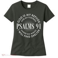 God Is My Refuge And My Fortress Psalms 91 Women's T-Shirt thumb 0