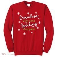 Grandma Is My Name Spoiling Is My Game Sweatshirt thumb 0