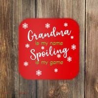 Grandma Is My Name Spoiling Is My Game Coaster thumb 0